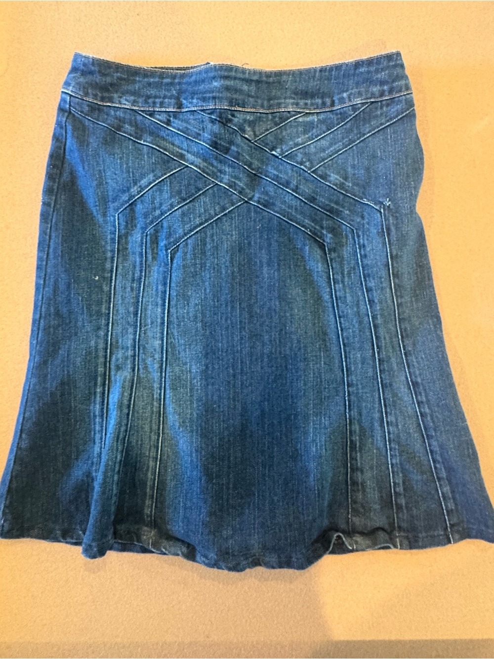 Arden B Denim Panel Skirt